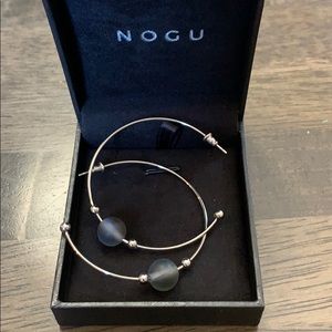 NOGU hoop earrings smoked glass